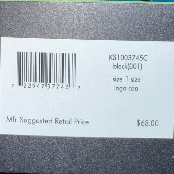 Kate Spade Black baseball hat with Spade Emblem